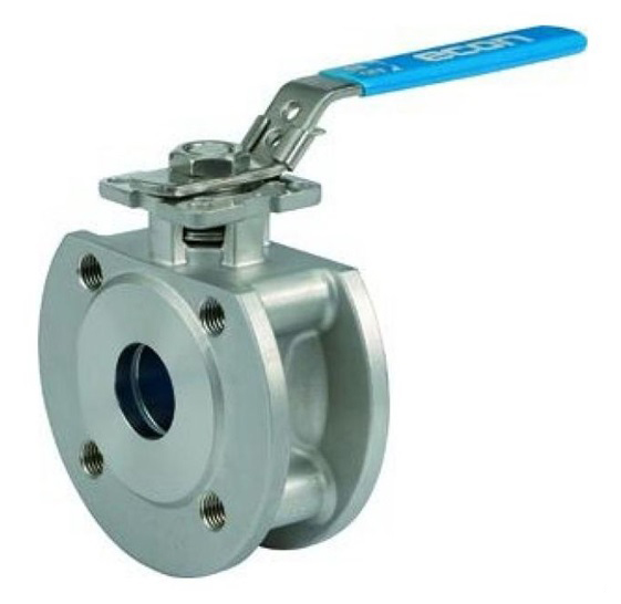 BALL VALVE DIN STAINLESS STEEL, WAFER TYPE PN 16 #7383 DN 100