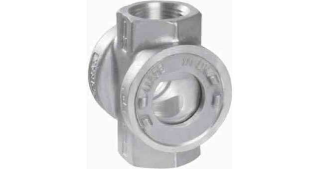 SIGHT GLASS DIN BRONZE THREAD, DOUBLE WINDOW #628 1-1/4"