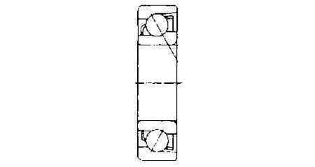 BALL BEARING SINGLE ROW, ANGULAR CONTACT NO.7221