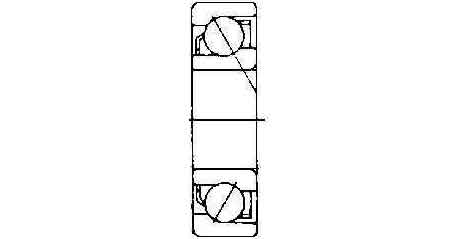 BALL BEARING SINGLE ROW, ANGULAR CONTACT NO.7306