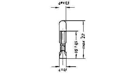 LAMP TELEPHONE INDICATOR T4.6, 36V 20MA 4.6X22MM