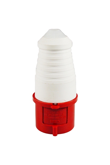 PLUG CEE MALE AC380V RED 4P, 32AMP 6H IP67