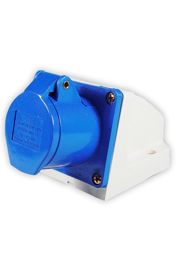 RECEPTACLE CEE AC220V BLUE 4P, 16AMP 9H IP44