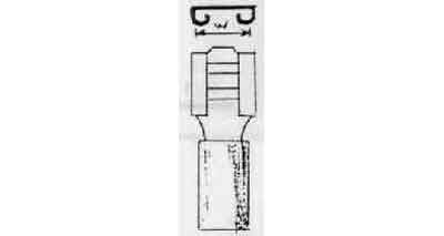 TERMINAL LUG INSULATED, RECEPTACLE 1.25MM2 W:3MM RED