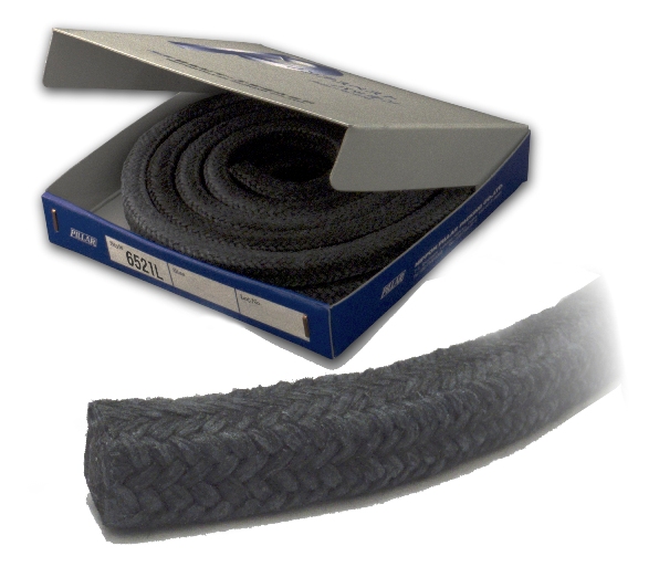 PACKING CARBONIZED FIBER BRAID, PILLAR NO.6521L 6.5MMX3MTR