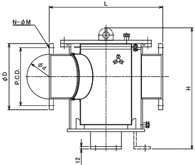 WATER FILTER CAN CASTING STEEL, NOM DIA 400MM