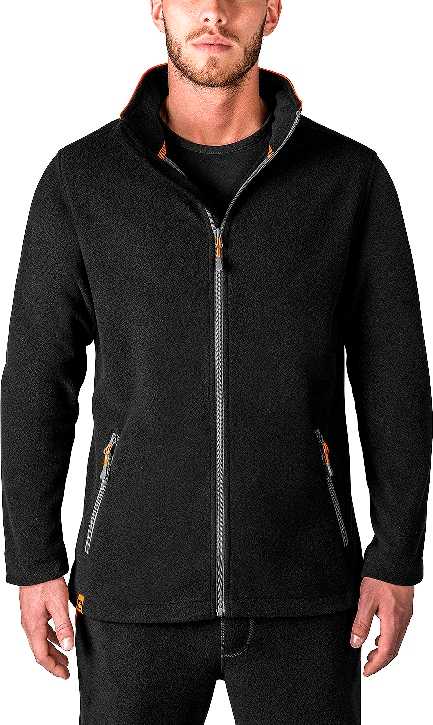 JACKET FLEECE POLYESTER, ANTI STATIC BLACK/ORANGE L