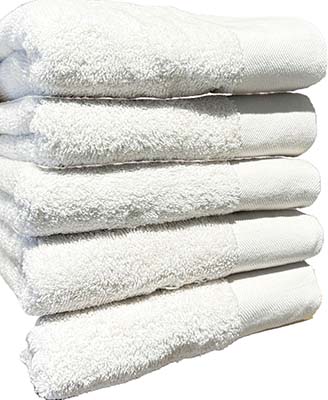 FACE TOWEL COTTON WHITE, 390 X 1000MM