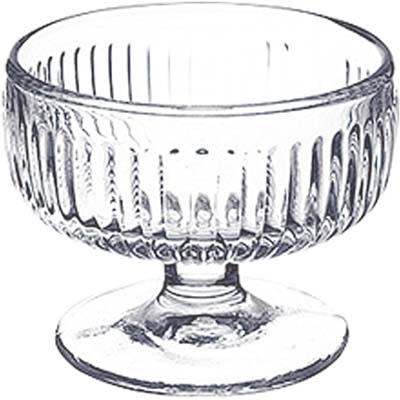 ICE CREAM DISH GLASS 95MM DIAM, FLAT BOTTOM