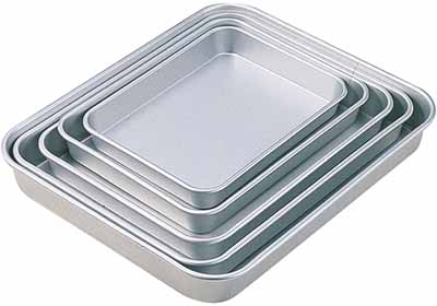 PAN RECTANGULAR ALUMINIUM, 160X110X25MM