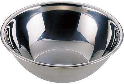 MIXING BOWL STAINLESS STEEL, 210MM DIA