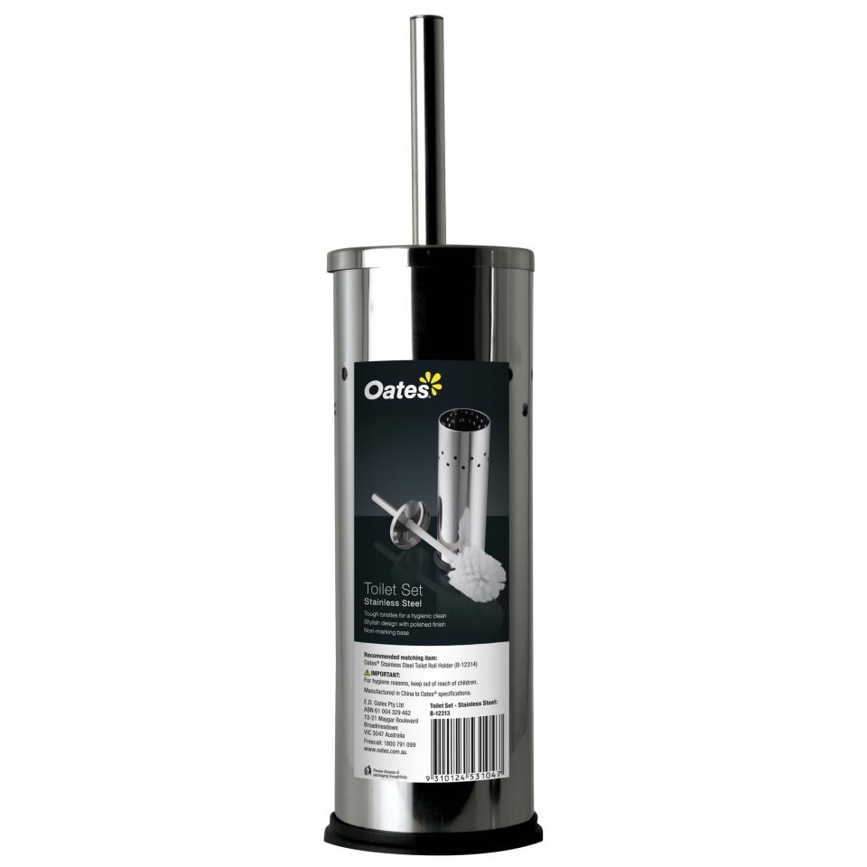 BRUSH TOILET NYLON, W/ STAINLESS STEEL HOLDER