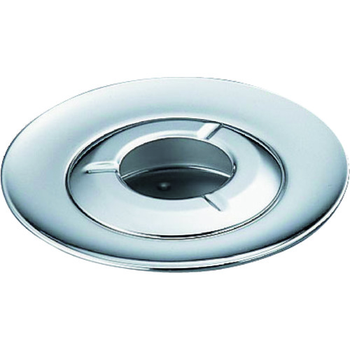 ASH TRAY STAINLESS STEEL, WITH COVER DIAM 160MM