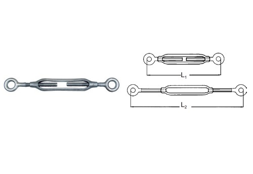 TURNBUCKLE FRAME BLACK, EYE&EYE 32MMX400MM