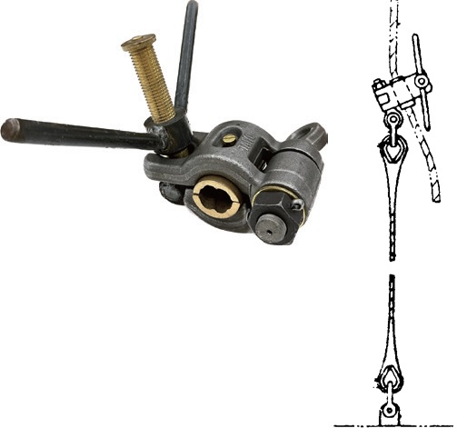 WIRE CLAMP TOPPING LIFT, 18MM ROPE DIA SWL 0.4TON