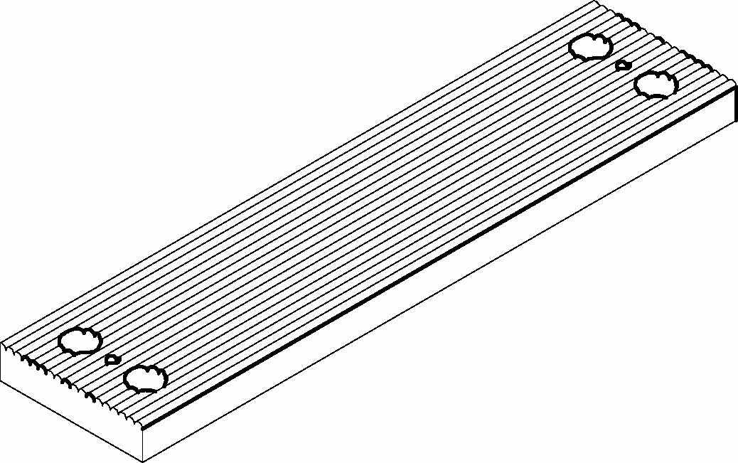 STEP WOOD REGUAR FOR MED/USCG, PILOT LADDER 525X115X63MM
