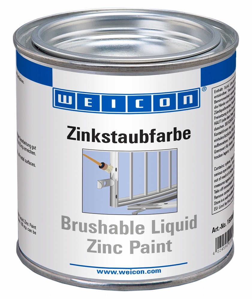 PAINT METAL PIGMENT WEICON, BRUSHABLE ZINC PAINT 375ML