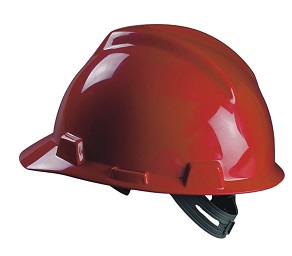 HELMET SAFETY SLOTTED V-GARD, W/SATZ-ON SUSPENSION GREEN