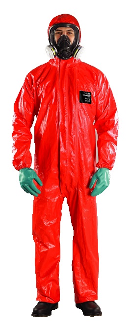 WORKWEAR FLAME RESIST/CHEMICAL, PROTECT MICROCHEM CFR RED XL