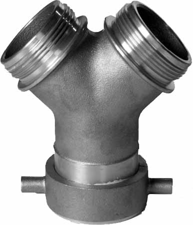 COUPLING FIRE HOSE Y-PIECE, BRASS INLET 2" MALE