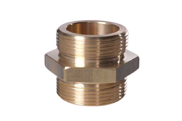 NIPPLE DUAL BRASS SM902050, 2" X 2" BSP MALE