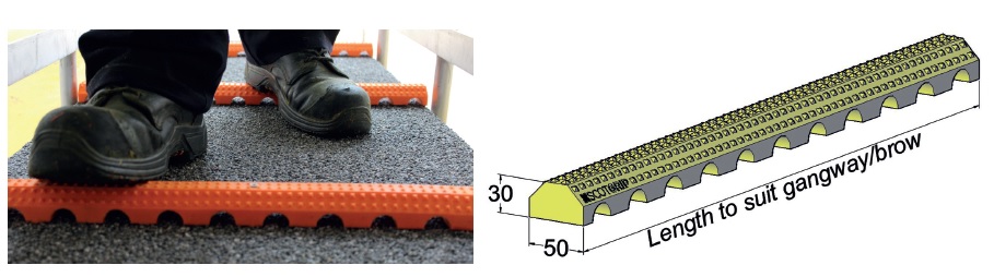 TREAD GANGWAY ANTI-SLIP, WITH FURTHER DETAILS