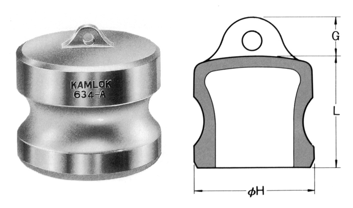 COUPLING CAM&GROOVE S. STEEL, DUST PLUG 6"