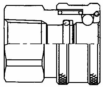 COUPLING QUICK STEEL COUPLER, OHC6-6FSO FEMALE RC3/8 NOVALVE