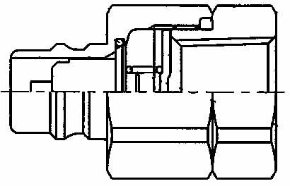 COUPLING QUICK STEEL NIPPLE, VHN12-12F FEMALE RC3/4 W/VALVE