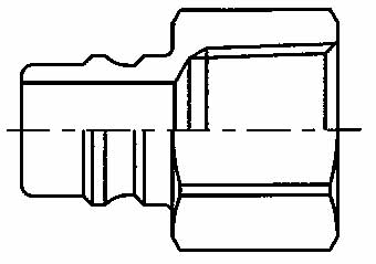 COUPLING QUICK BRASS NIPPLE, BOHN6-6F FEMALE RC3/8 NO VALVE