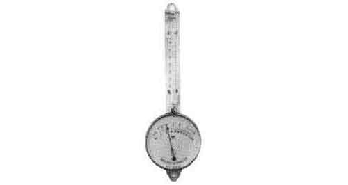 HAIR HYGROMETER (POLYMETER), WITH MERCURY THERMOMETER