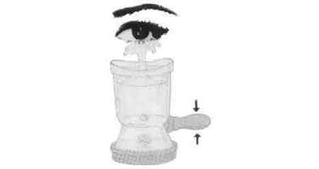 EYE BATH WITH 2 SPARE BULBS