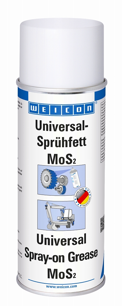 LUBRICATING SPRAY WEICON 400ML, UNIV SPRAY-ON GREASE W/MOS2