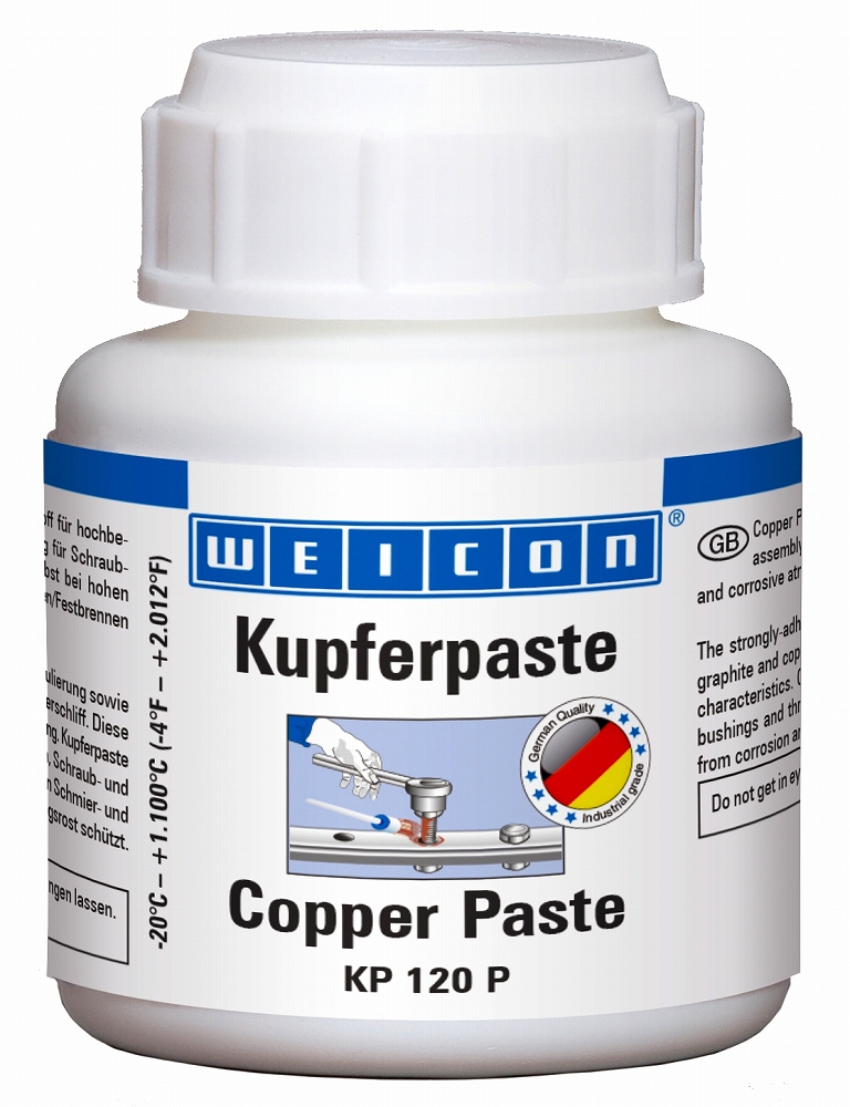 ANTI-SEIZE COPPER PASTE WEICON, KP 120 BRUSH TOP CAN 120GRM