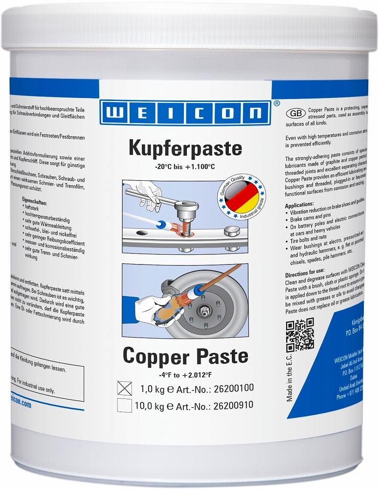 ANTI-SEIZE COPPER PASTE WEICON, KP 1000 1KGS