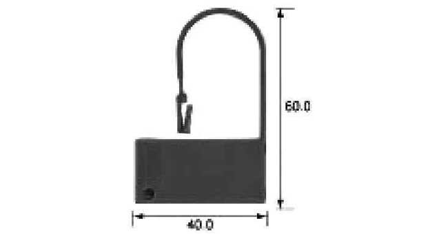 SECURITY SEAL PP PADLOCK, W40XL60MM BLUE