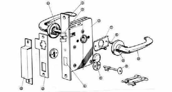 PART FOR TUMBLER MORTISE LOCK, OHS#2410 #6 KEY