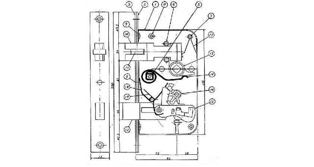 PART FOR TUMBLER MORTISE LOCK, OHS#2410 #(2)-6 KNOCK PIN