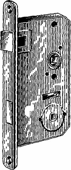 TOILET LOCK MORTISE STAINLESS, LEFT HAND #3801WC