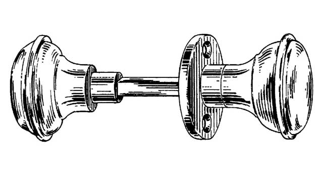 HANDLE KNOB ROUND FOR RIM LOCK, SCHWEPPER 227A