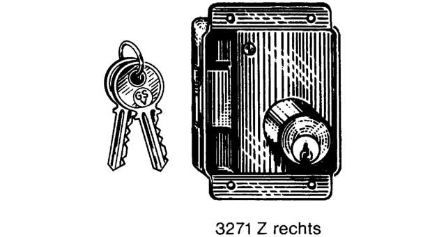 LOCK CABINET W/CYLINDER #3271Z, DOOR TH20MM BACKSET 35MM RIGHT