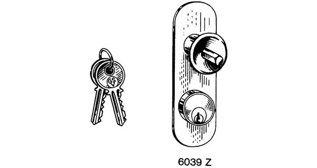 LOCK CABINET W/CYLINDER #6039Z, KNOB PLATE W:30MM RIGHTT