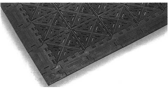 MAT DOOR RUBBER JOINTED, 36X60CM