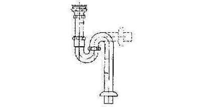 WASTE WITH S-TRAP 38MM DIAM