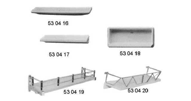 SHELF BATHROOM WITH GUARD BAR, PLASTIC PLATE W125XL456XD94MM