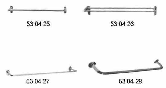 TOWEL BAR ROUND SINGLE 457MM