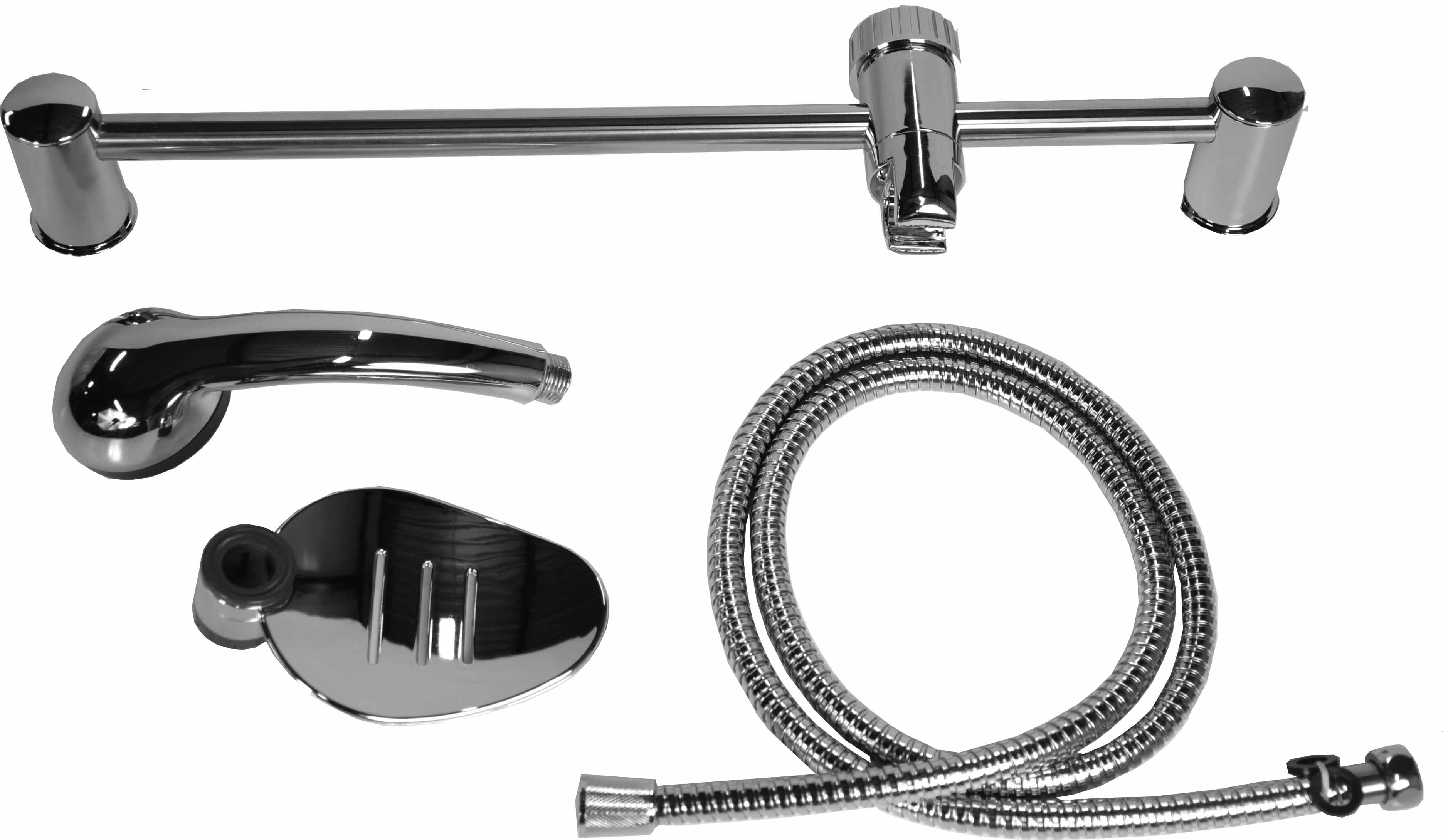 HAND SHOWER SET WATERLINE 1/2", WITH RAIL&TRAY SA020901