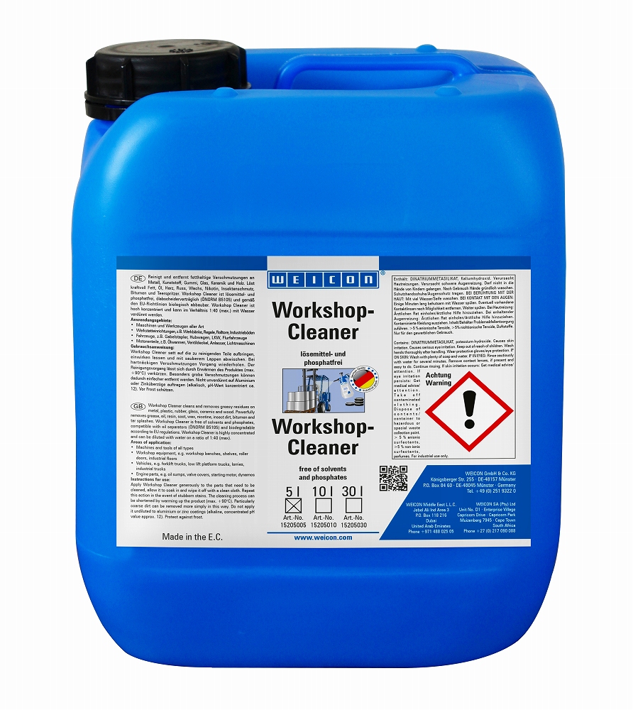 CLEANER & DEGREASER ALLPURPOSE, WEICON WORKSHOP-CLEANER 5LTR