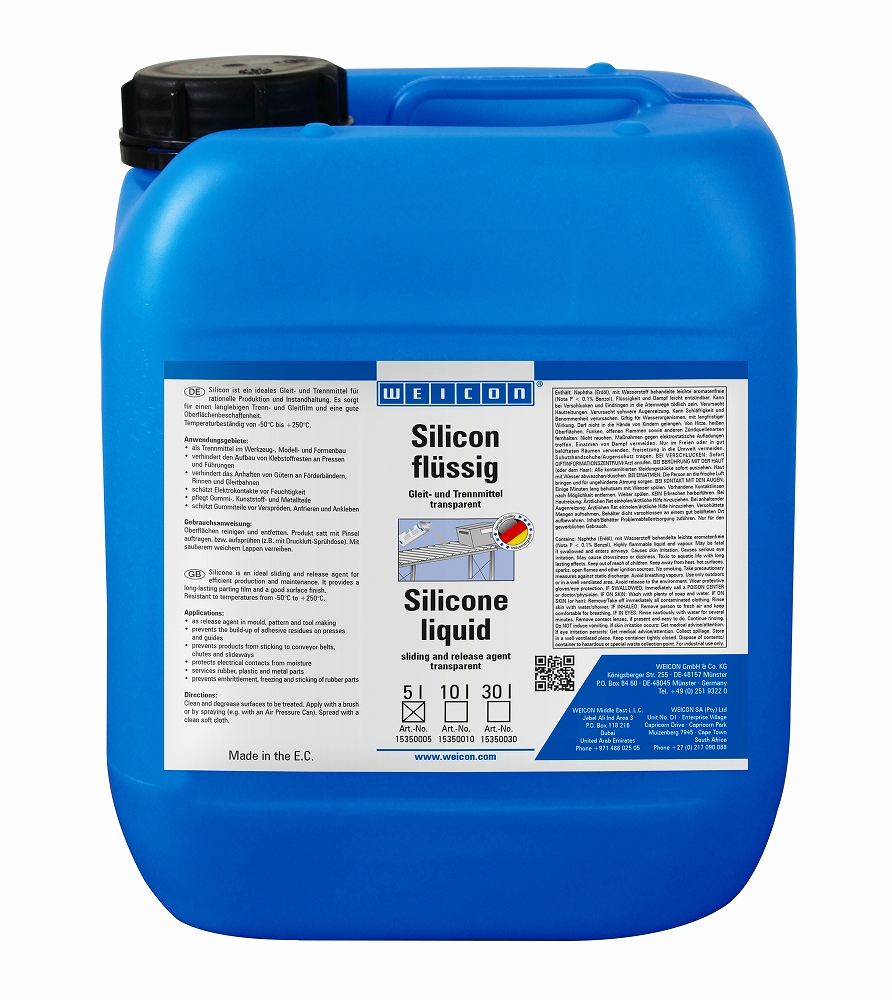 AGENT SILICONE SLIDING AND, RELEASE WEICON 5LTR