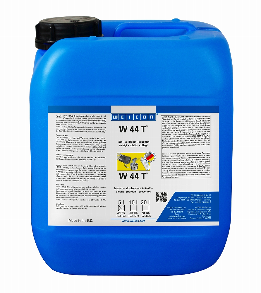 OILS LUBRICATING AND MULTI, FUNCTIONAL WEICON W44T 5LTR